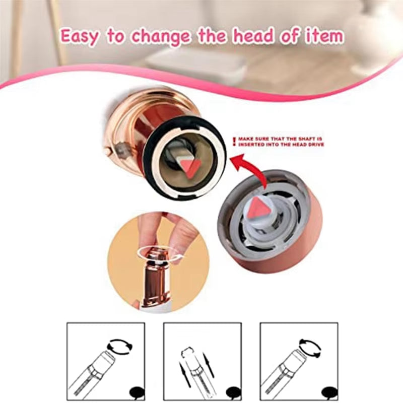 Replacement Heads for Generation 2 Women's Facial Hair Remover - Compatible with Finishing Touch Tool