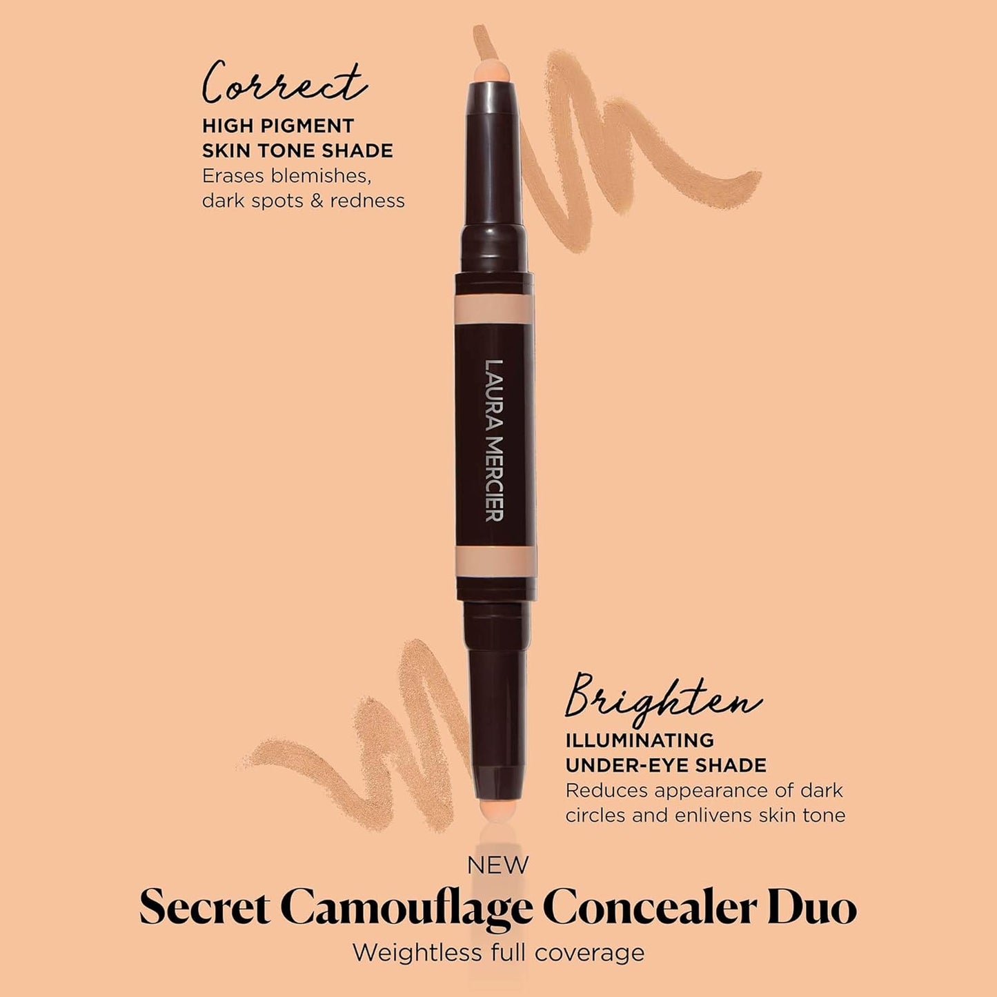 Secret Camouflage Concealer Duo Stick - 2W Light with Warm Undertones, Set of 2