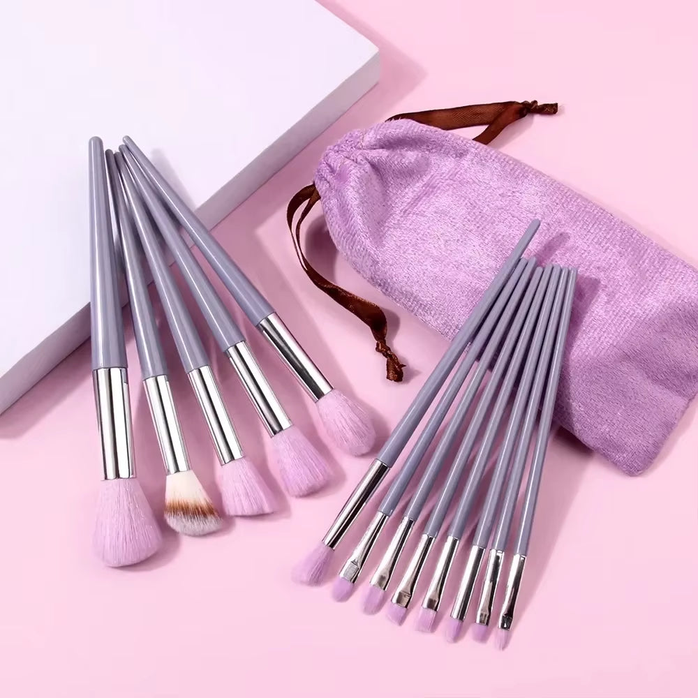 13-Piece Professional Makeup Brush Set with Concealer Brush and Storage Box