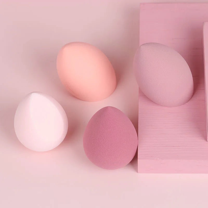 4-Pack Beauty Egg Makeup Blenders - Cosmetic Puffs for Foundation and Powder Application - Essential Makeup Tools for Women