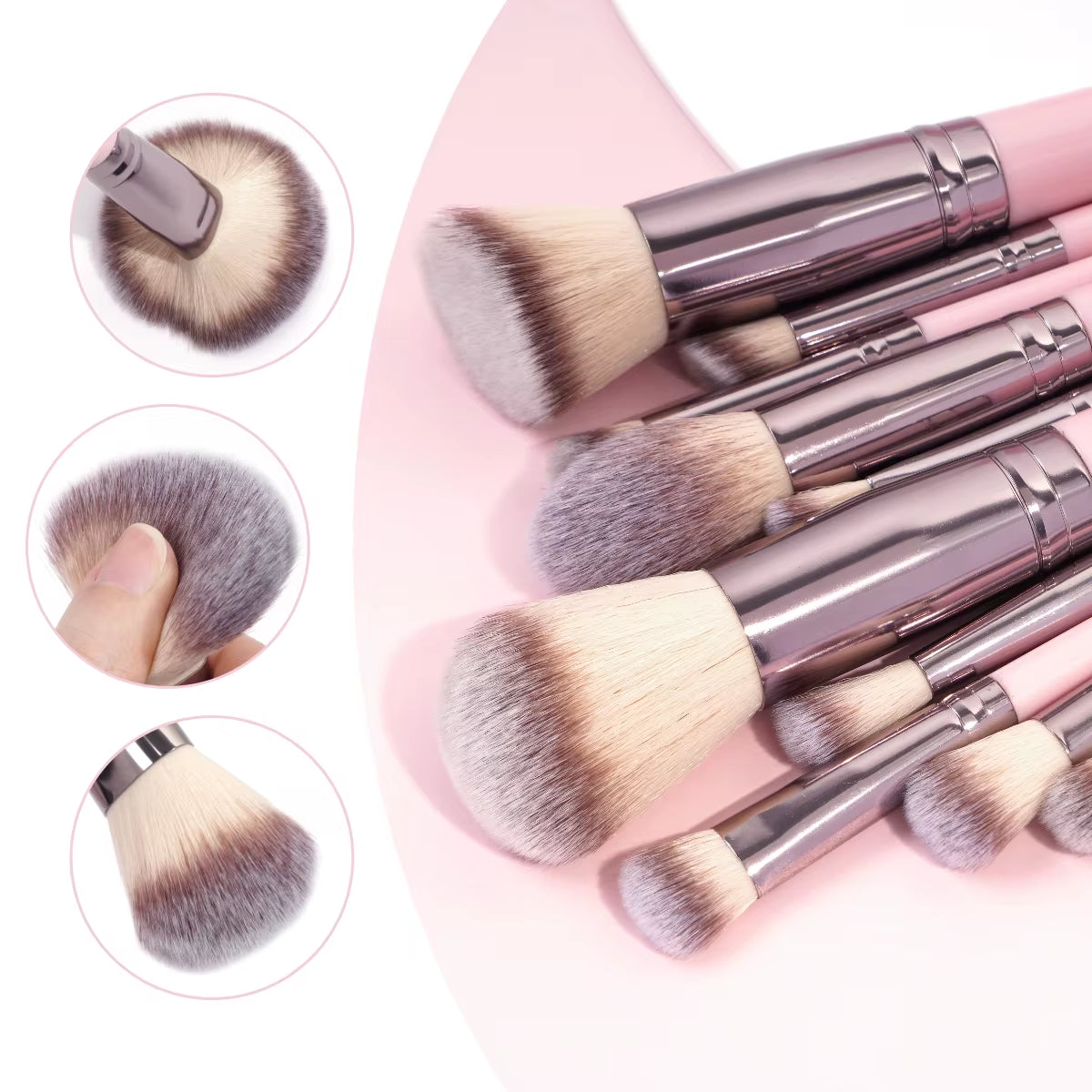 45-Piece Professional Makeup Brush Set with Velvet Bag and Makeup Sponges - Ideal for Travel and Beginners