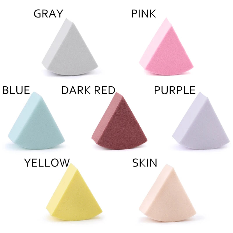 Triangle Makeup Blender Set - 20/50 Pcs in 7 Colors for Liquid Foundation and Powder, Suitable for Wet and Dry Application