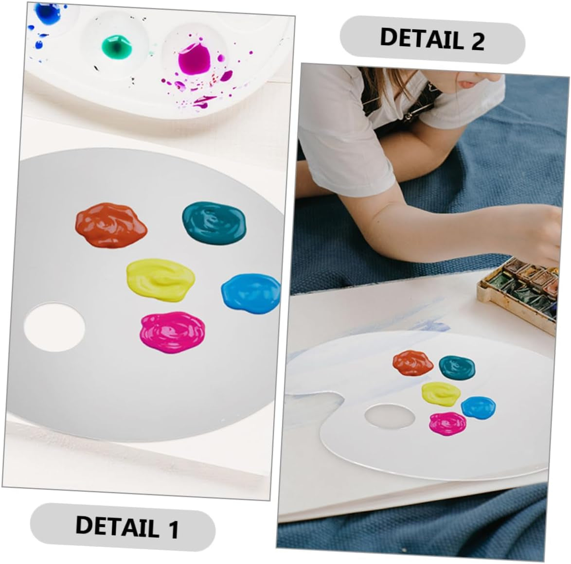 Dual-Function Acrylic Makeup Mixing Palette with Spatulas for Professional Makeup Artists and Beauty Enthusiasts