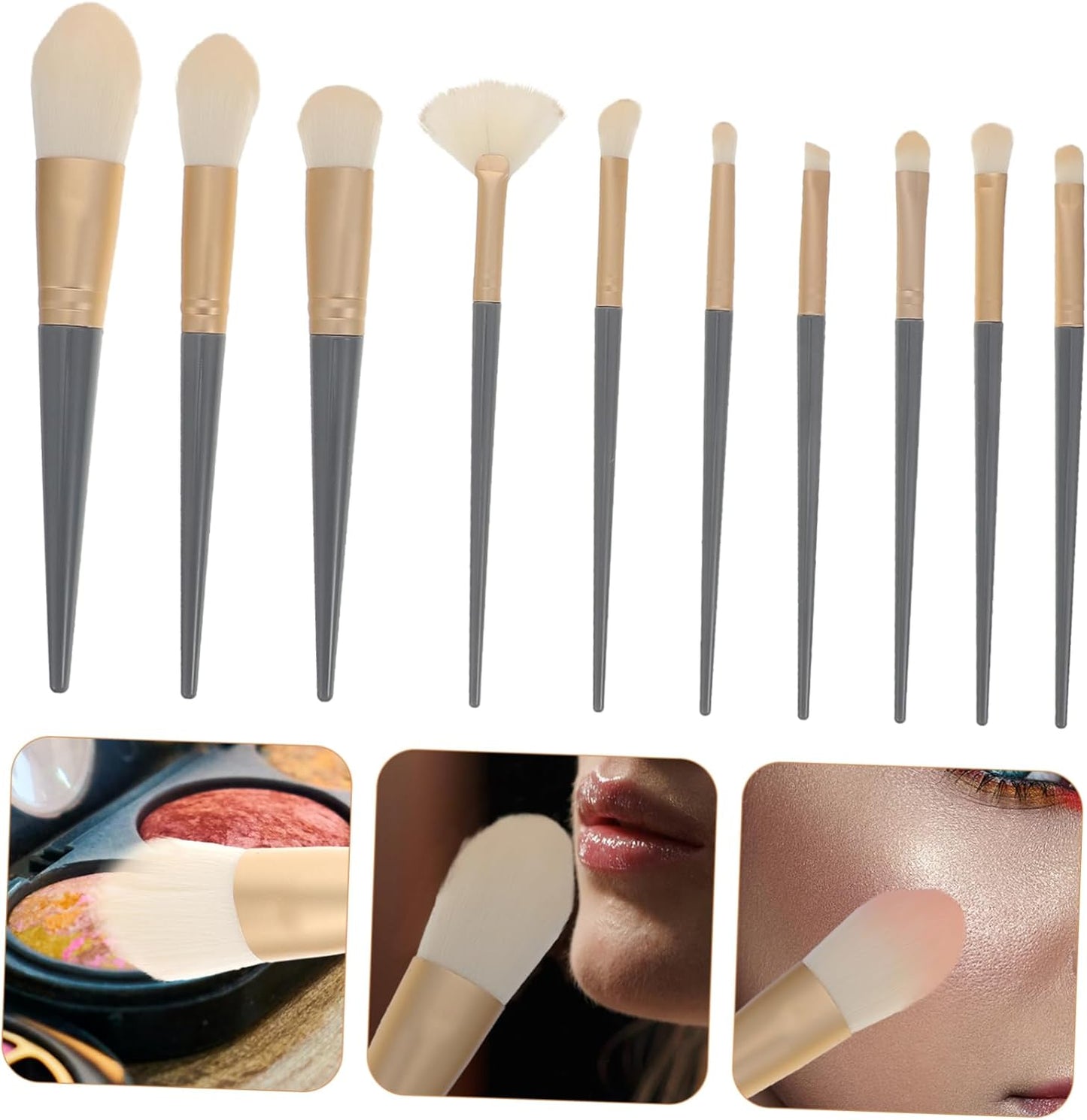 Professional Makeup Brush Set for Blush, Loose Powder, and Eye Shadow - Portable Cosmetic Tools for Daily Use by Women