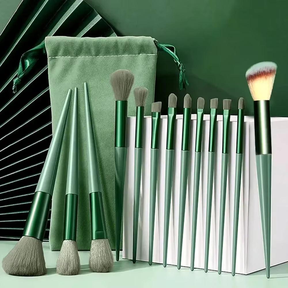 13-Piece Professional Makeup Brush Set with Concealer Brush and Storage Box