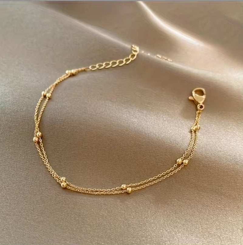 2024 Luxury Gold Bead Bracelets for Women - Elegant Friendship Jewelry for All Genders