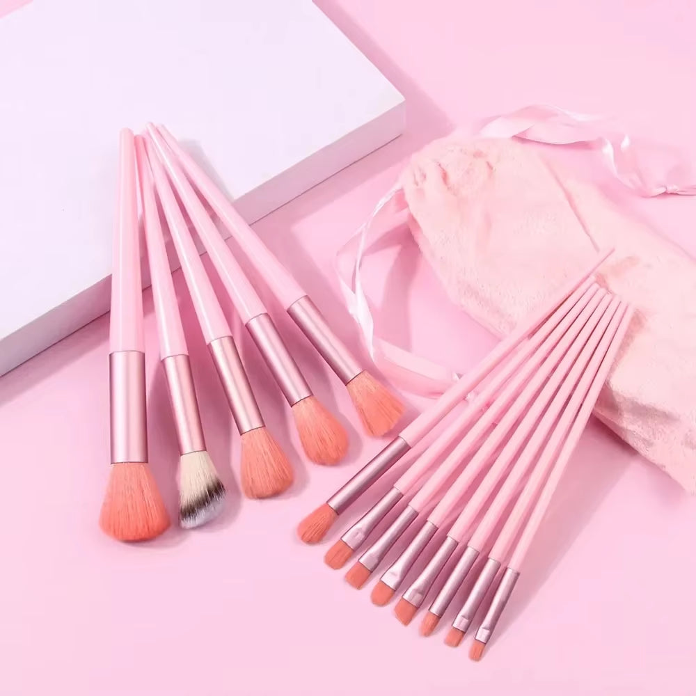 13-Piece Professional Makeup Brush Set with Concealer Brush and Storage Box