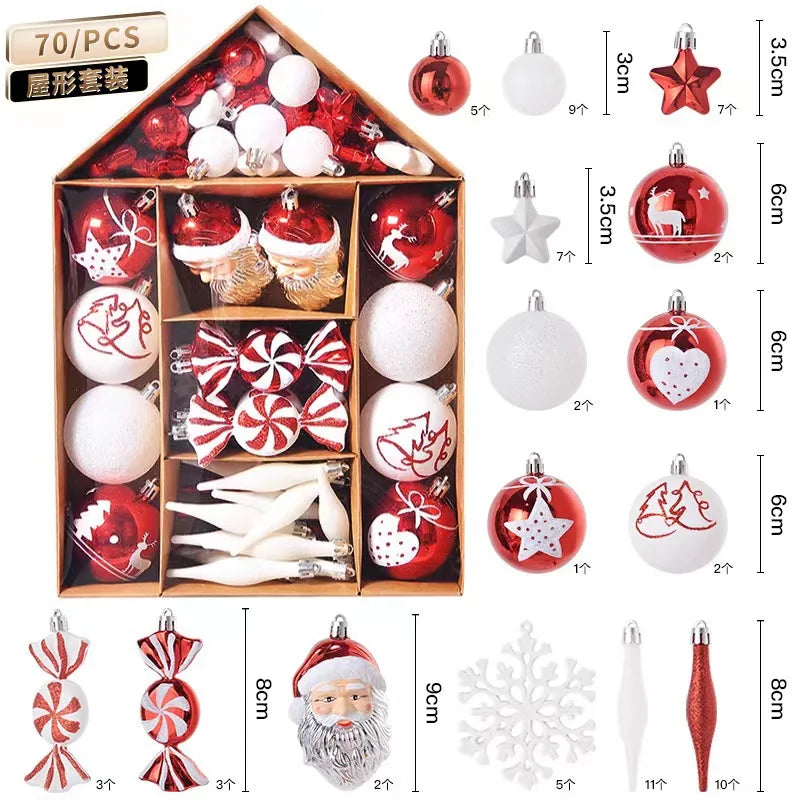 70pcs Christmas Balls