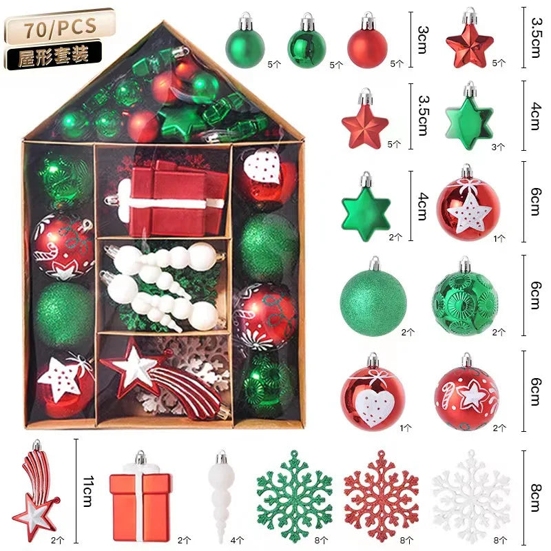 70pcs Christmas Balls