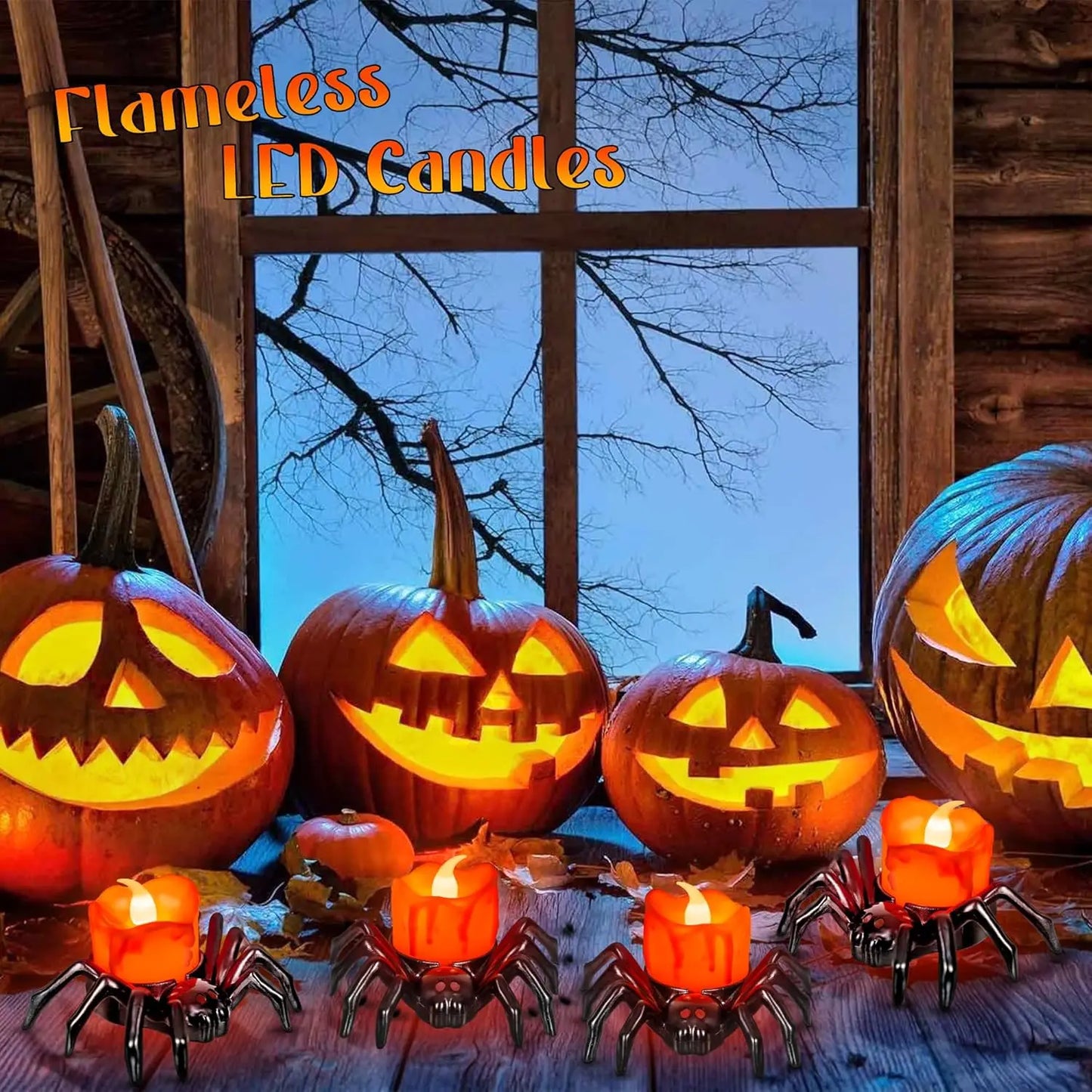 Halloween Spider Candle Lights