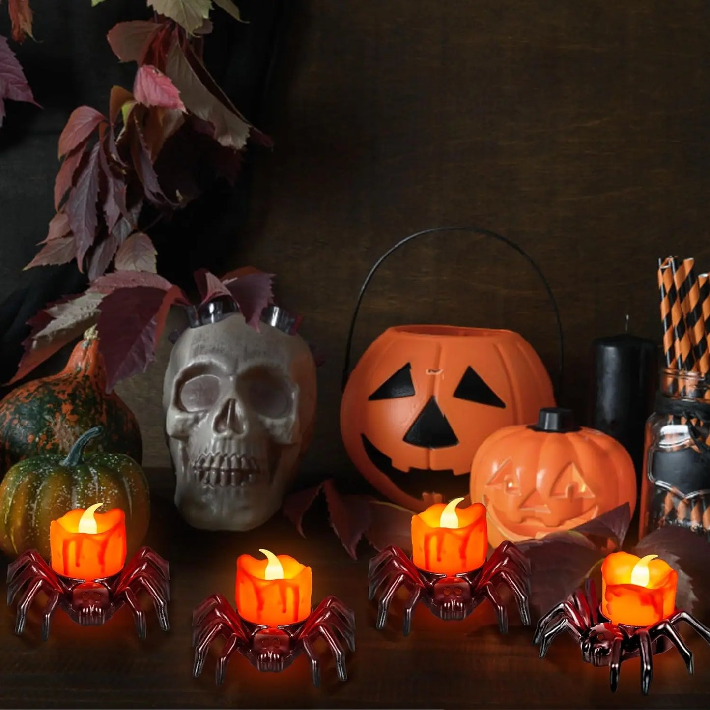Halloween Spider Candle Lights