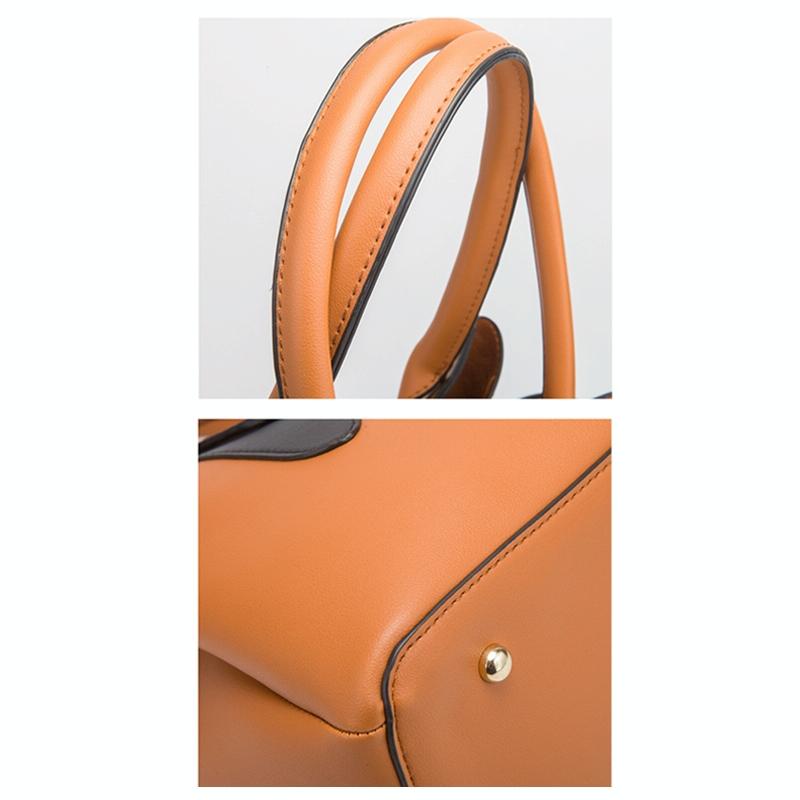 Large Capacity 3-in-1 Diagonal Handbags in Pink Pu Leather