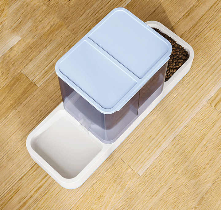Grey 2-in-1 Automatic Pet Water and Food Dispenser