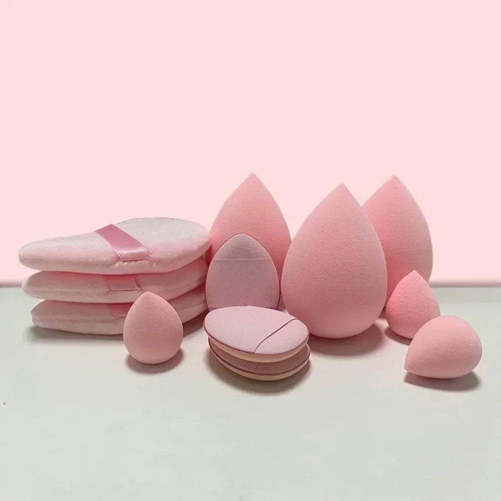 12-Piece Makeup Sponge Blender Set - Soft Cosmetic Puffs for Foundation and Powder Application - Essential Beauty Tools for Women