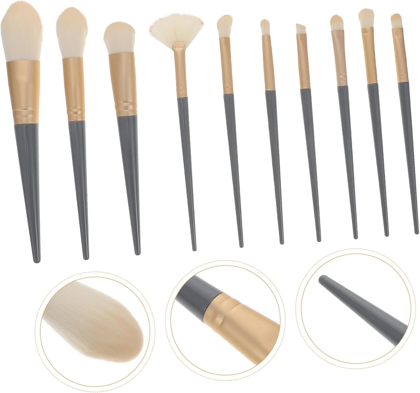 Professional Makeup Brush Set for Blush, Loose Powder, and Eye Shadow - Portable Cosmetic Tools for Daily Use by Women