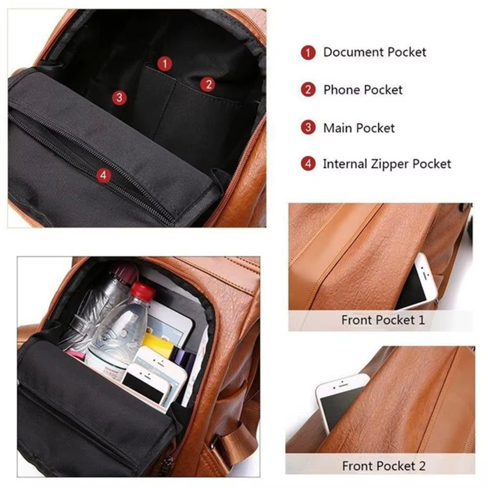 Women's Anti-Theft Casual Backpack - Multi-Functional Outdoor Rucksack for Travel and Daily Use
