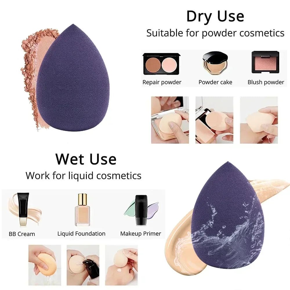 12-Piece Makeup Sponge Blender Set - Soft Cosmetic Puffs for Foundation and Powder Application - Essential Beauty Tools for Women