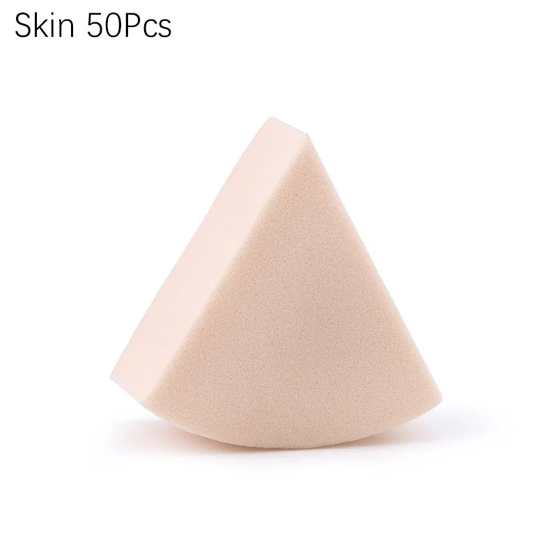 Triangle Makeup Blender Set - 20/50 Pcs in 7 Colors for Liquid Foundation and Powder, Suitable for Wet and Dry Application
