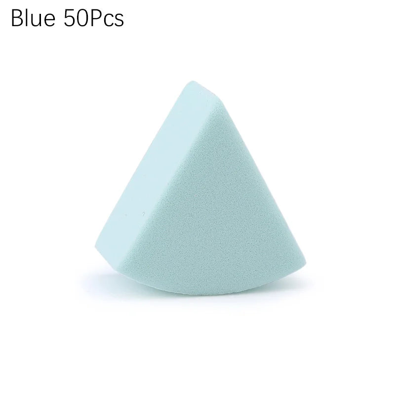 Triangle Makeup Blender Set - 20/50 Pcs in 7 Colors for Liquid Foundation and Powder, Suitable for Wet and Dry Application