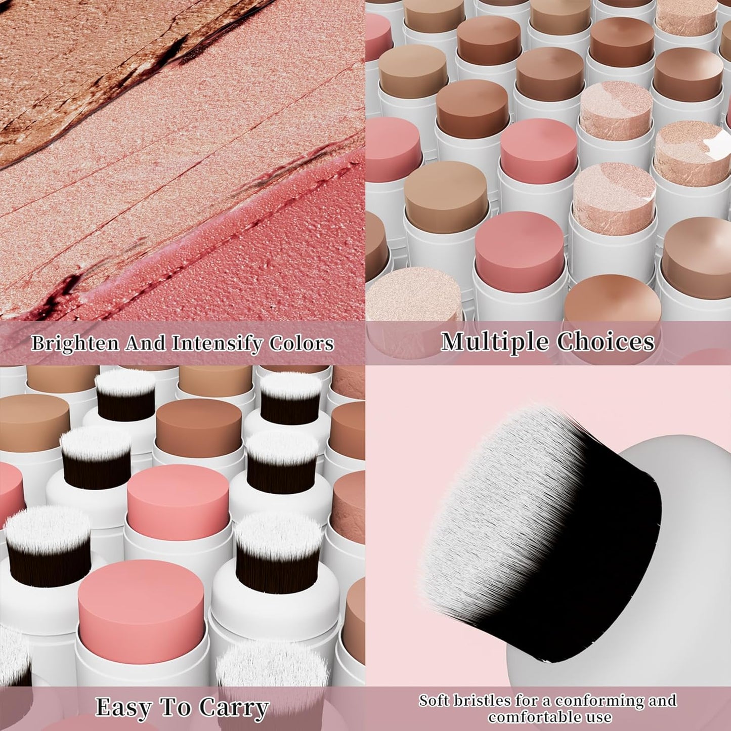 Dual-Ended Multi-Functional Contouring and Highlighting Blush Stick for Dimension Enhancement (M06#Highlight, 4G)