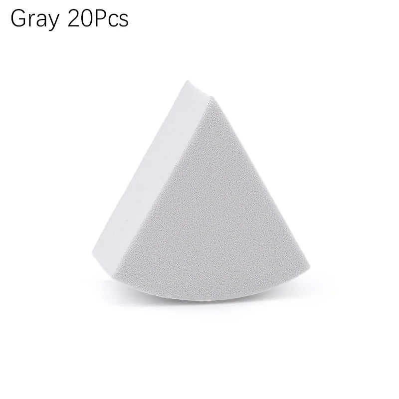 Triangle Makeup Blender Set - 20/50 Pcs in 7 Colors for Liquid Foundation and Powder, Suitable for Wet and Dry Application