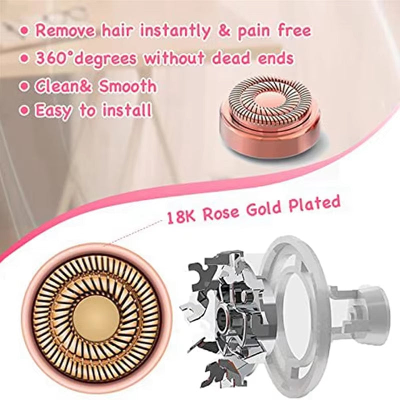 Replacement Heads for Generation 2 Women's Facial Hair Remover - Compatible with Finishing Touch Tool