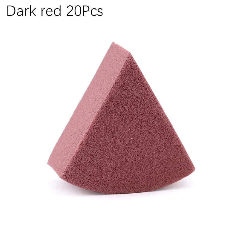 Triangle Makeup Blender Set - 20/50 Pcs in 7 Colors for Liquid Foundation and Powder, Suitable for Wet and Dry Application
