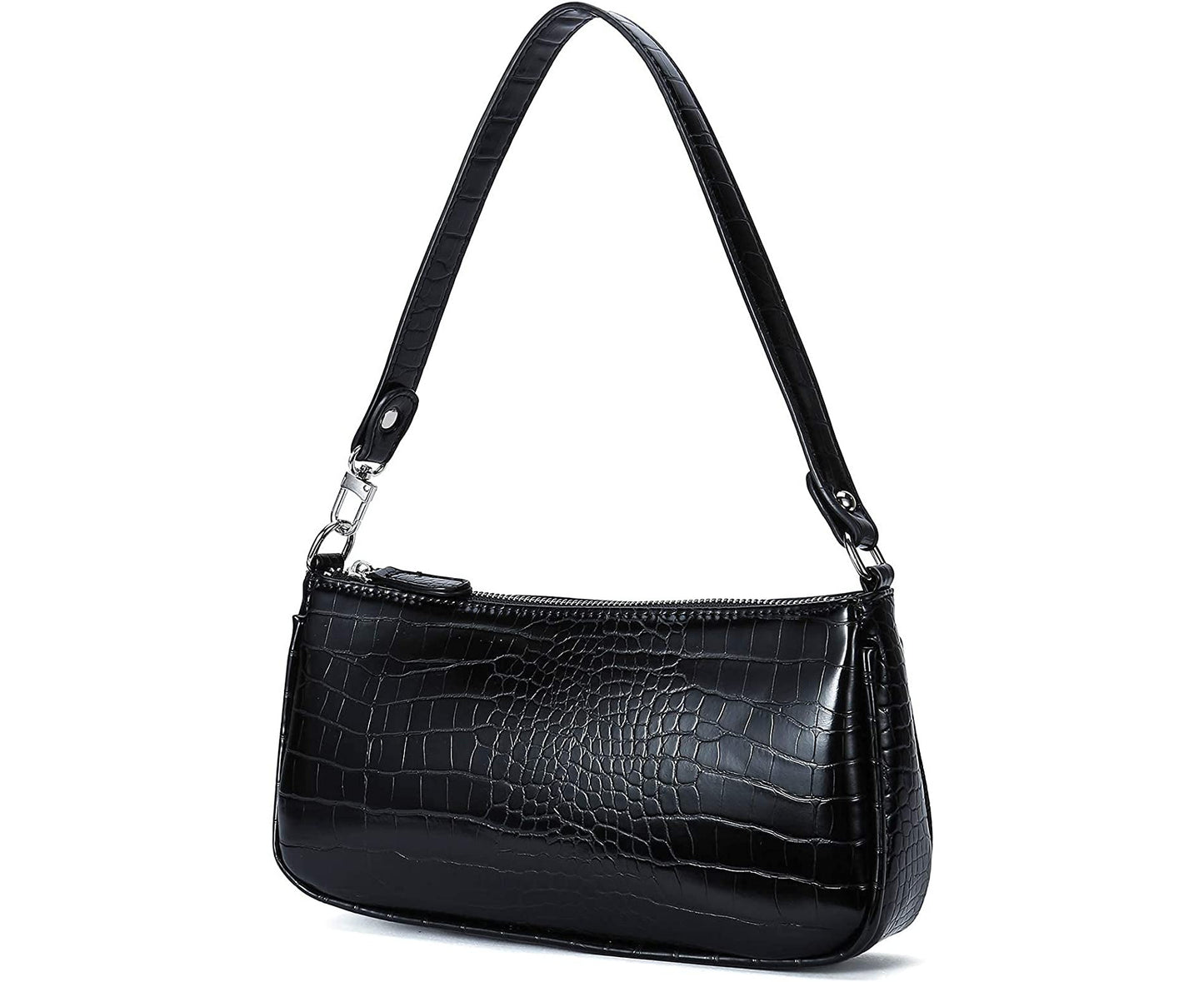 Elegant Mini Shoulder Bags for Women with Crocodile Pattern Design