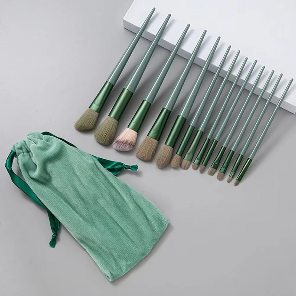 13-Piece Professional Makeup Brush Set with Concealer Brush and Storage Box