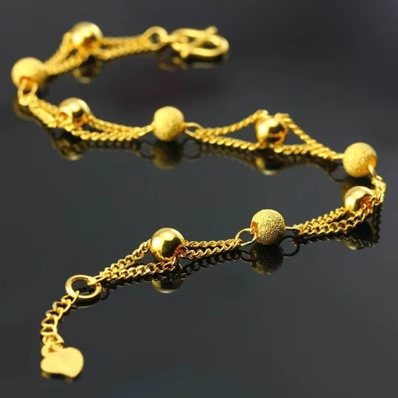 2024 Gold Fashion Bead Bracelets for Women - Luxury Friendship Jewelry for Men and Women