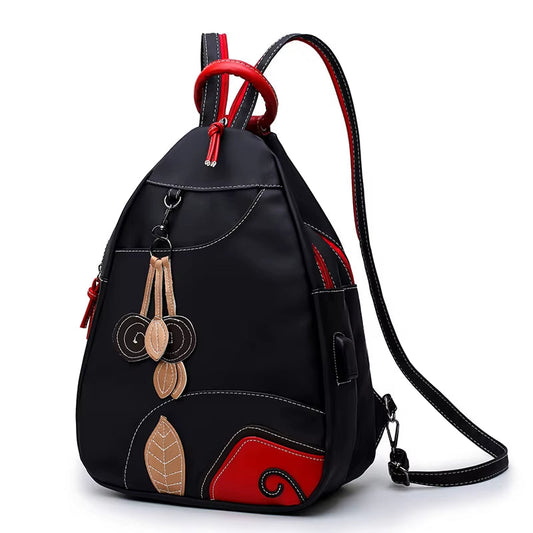 Women's Waterproof Nylon Backpack - Versatile Shoulder Bag for Travel, Outdoor Activities, and School Use