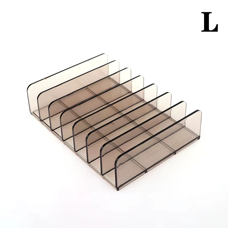 Clear Eyeshadow Palette Organizer - Cosmetic Storage Tray and Makeup Tool Compartment Holder for Women and Girls