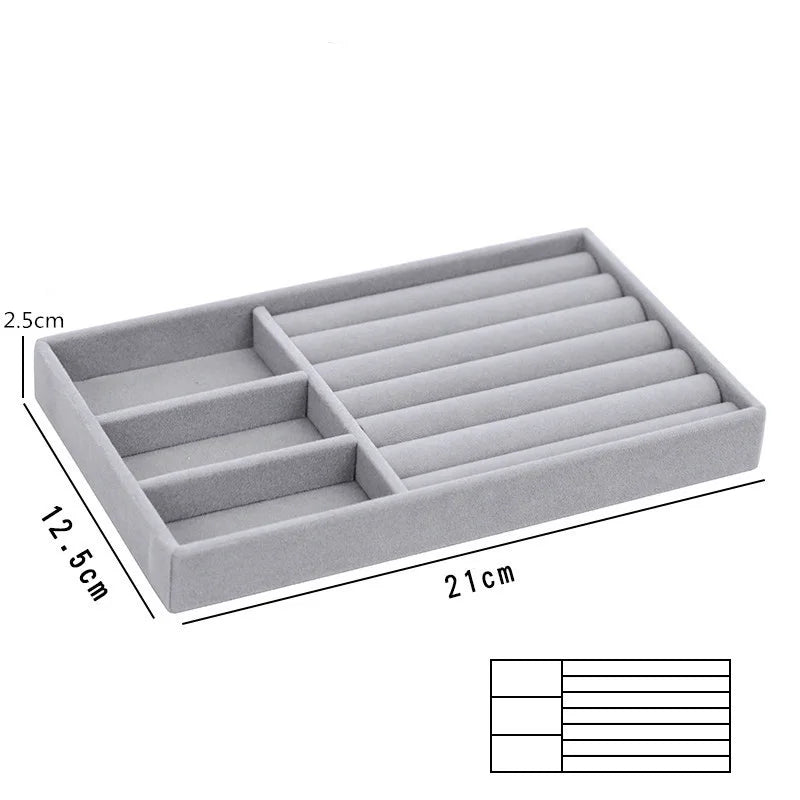 Grey Flannel Jewelry Organizer Box