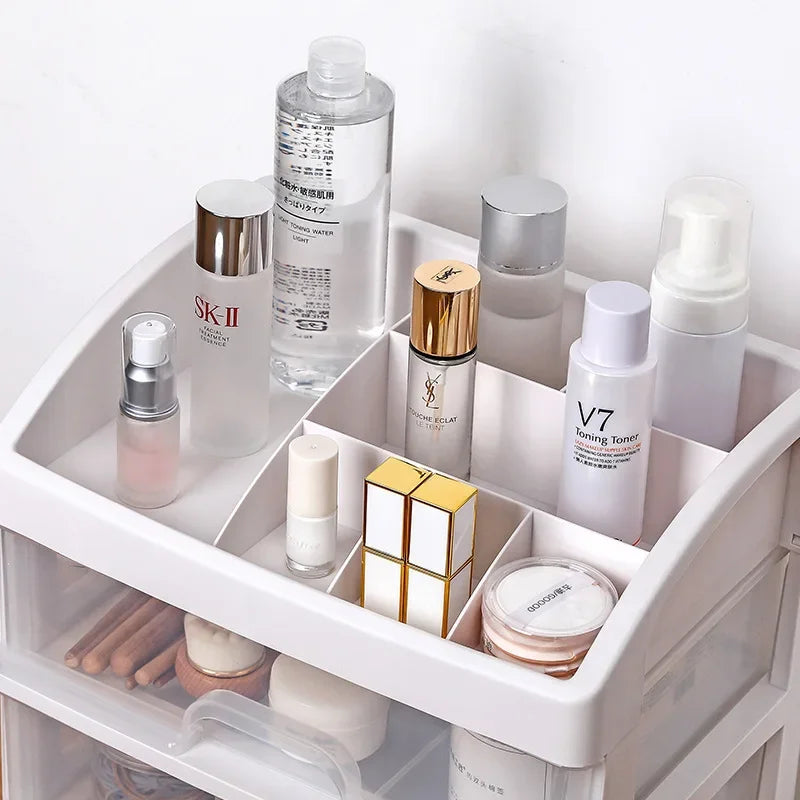 Cosmetic Organizer with Drawers - Makeup Case and Jewelry Storage Solution