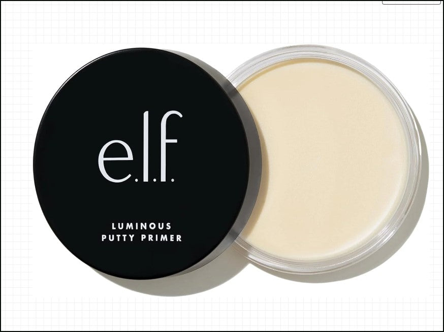 E.L.F. Luminous Putty Primer - Skin Perfecting, Lightweight Hydrating Formula with Hyaluronic Acid and Vegan Collagen, 21G