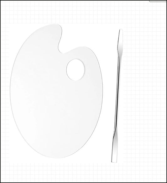 Dual-Function Acrylic Makeup Mixing Palette with Spatulas for Professional Makeup Artists and Beauty Enthusiasts
