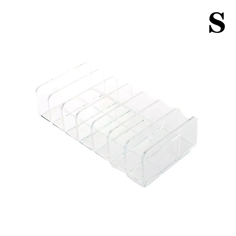 Clear Eyeshadow Palette Organizer - Cosmetic Storage Tray and Makeup Tool Compartment Holder for Women and Girls