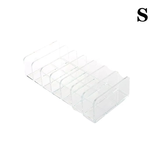 Clear Eyeshadow Palette Organizer - Cosmetic Storage Tray and Makeup Tool Compartment Holder for Women and Girls