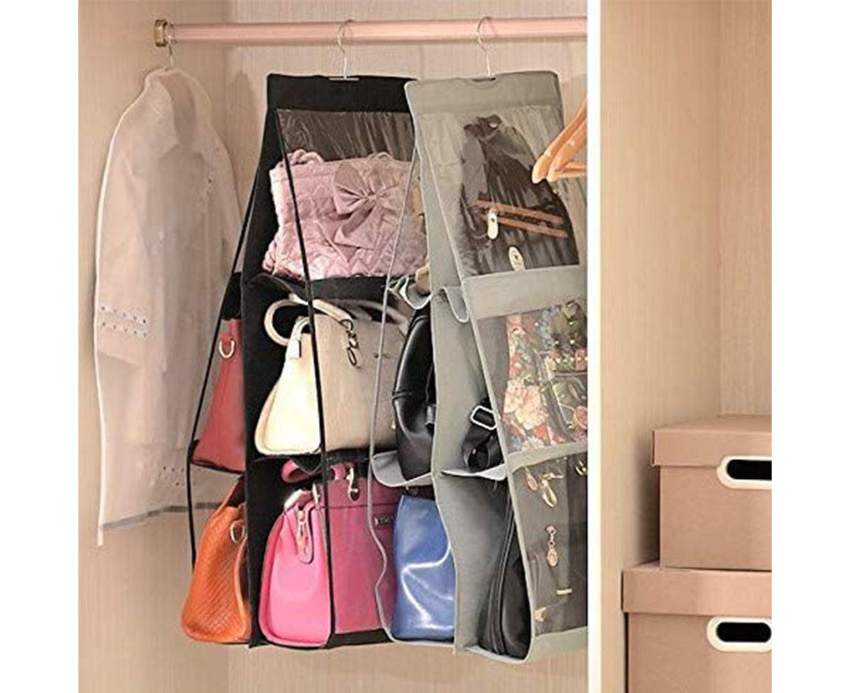 Set of 2 Hanging Handbag Organizers - Dust-Proof Storage Solutions