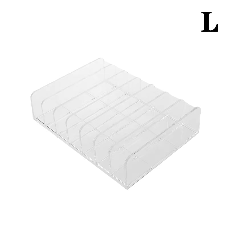 Clear Eyeshadow Palette Organizer - Cosmetic Storage Tray and Makeup Tool Compartment Holder for Women and Girls