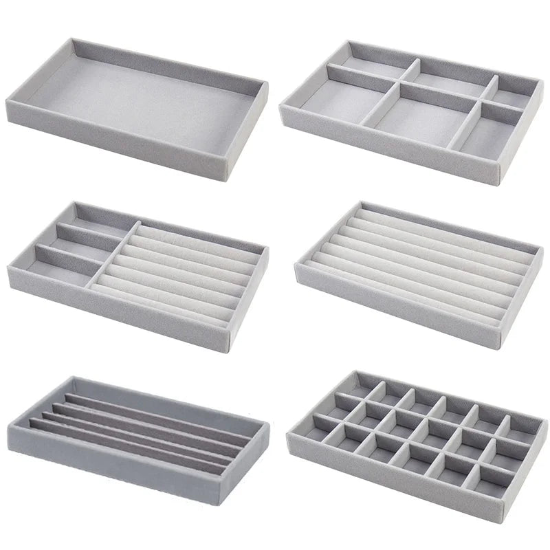 Grey Flannel Jewelry Organizer Box