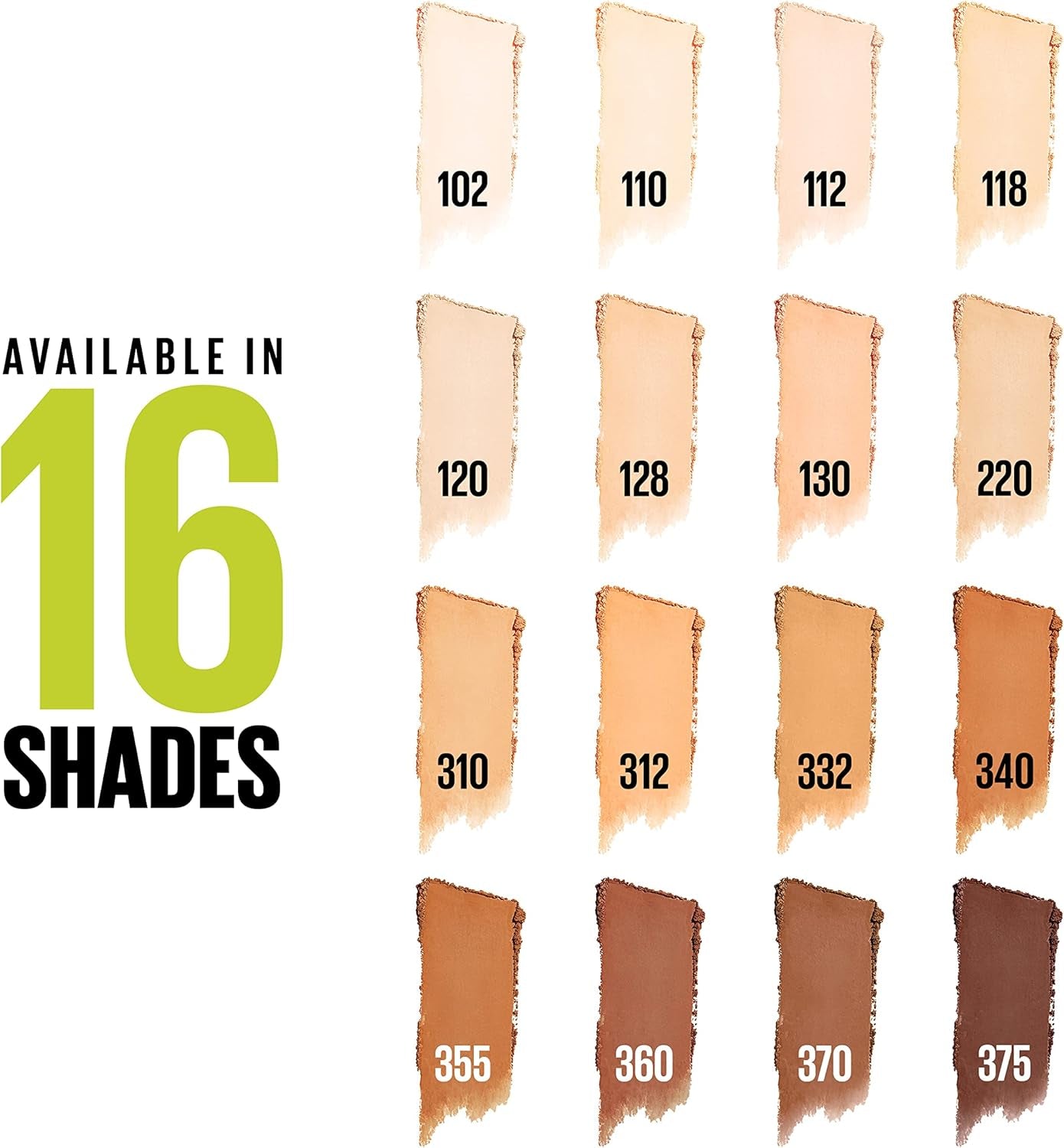 Maybelline Super Stay 24HR Hybrid Powder Foundation, Medium to Full Coverage, Matte Finish, Shade 312, 1 Count