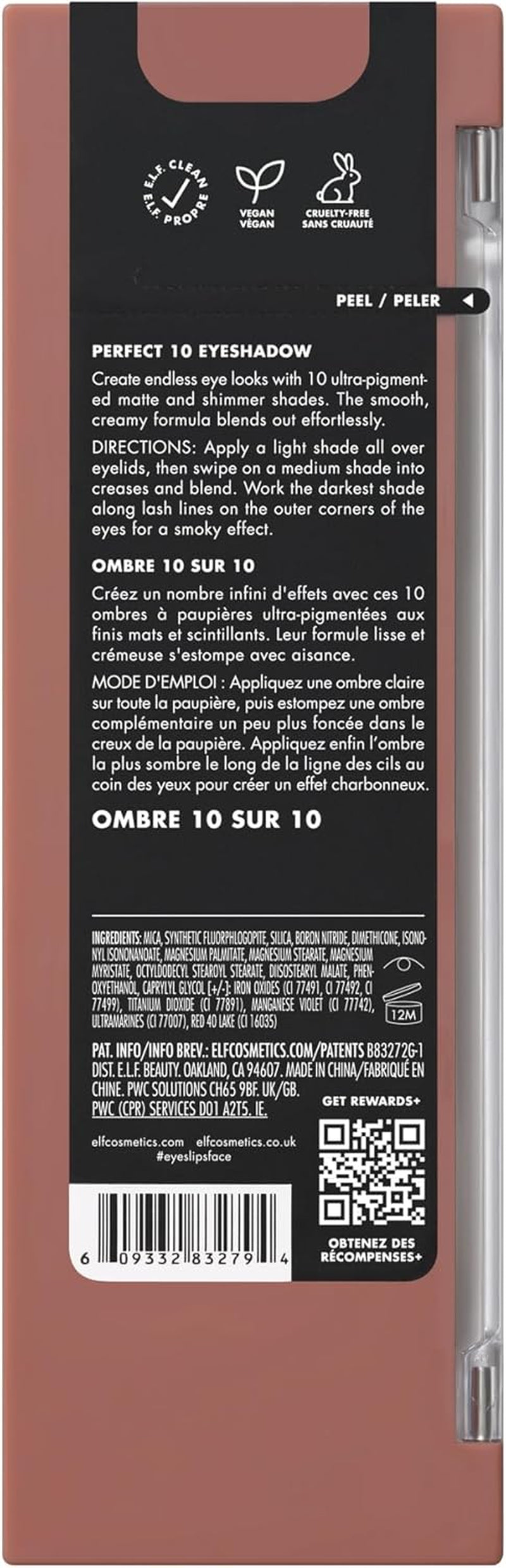 Perfect 10 Eyeshadow Palette - Ten Ultra-Pigmented Matte Nude Shades, Blendable Formula, Vegan & Cruelty-Free, Nude Mood (Packaging May Vary)
