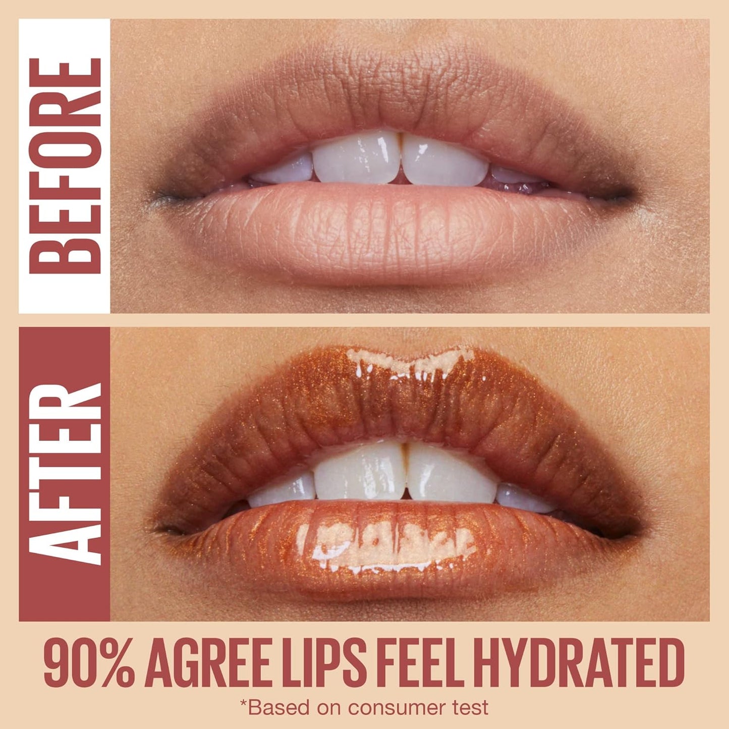 Maybelline Lifter Gloss in Bronze - Hydrating Lip Gloss with Hyaluronic Acid, Non-Sticky Formula, 018 Bronze