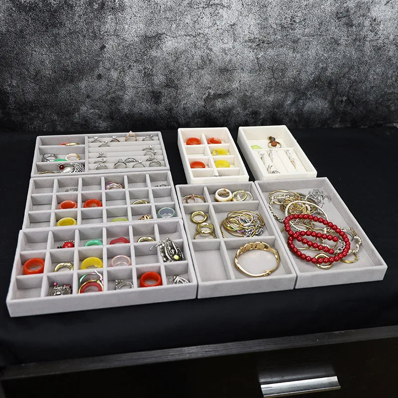Grey Flannel Jewelry Organizer Box
