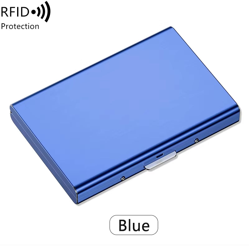Stainless Steel RFID Credit Card Holder - Versatile Metal ID and Business Card Wallet for Men and Women