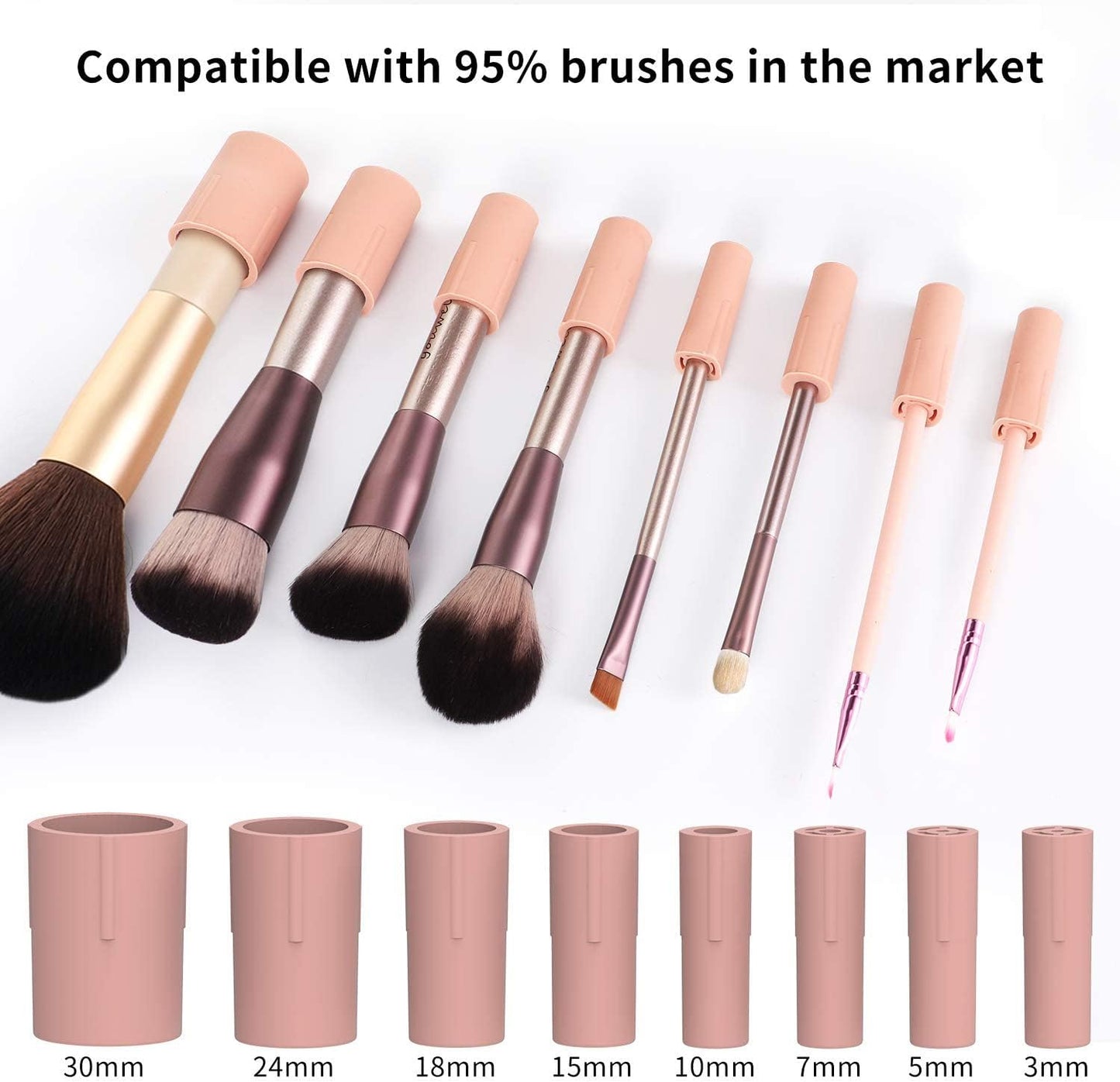 Electric Makeup Brush Cleaner and Dryer - Automatic Spinner Tool for Fast Cleaning (Pink)