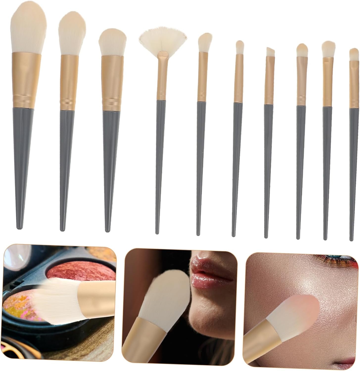 Professional Makeup Brush Set for Blush, Loose Powder, and Eye Shadow - Portable Cosmetic Tools for Daily Use by Women
