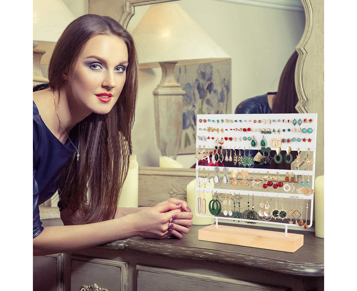 3-Tier Earring Display Stand and Jewelry Organizer
