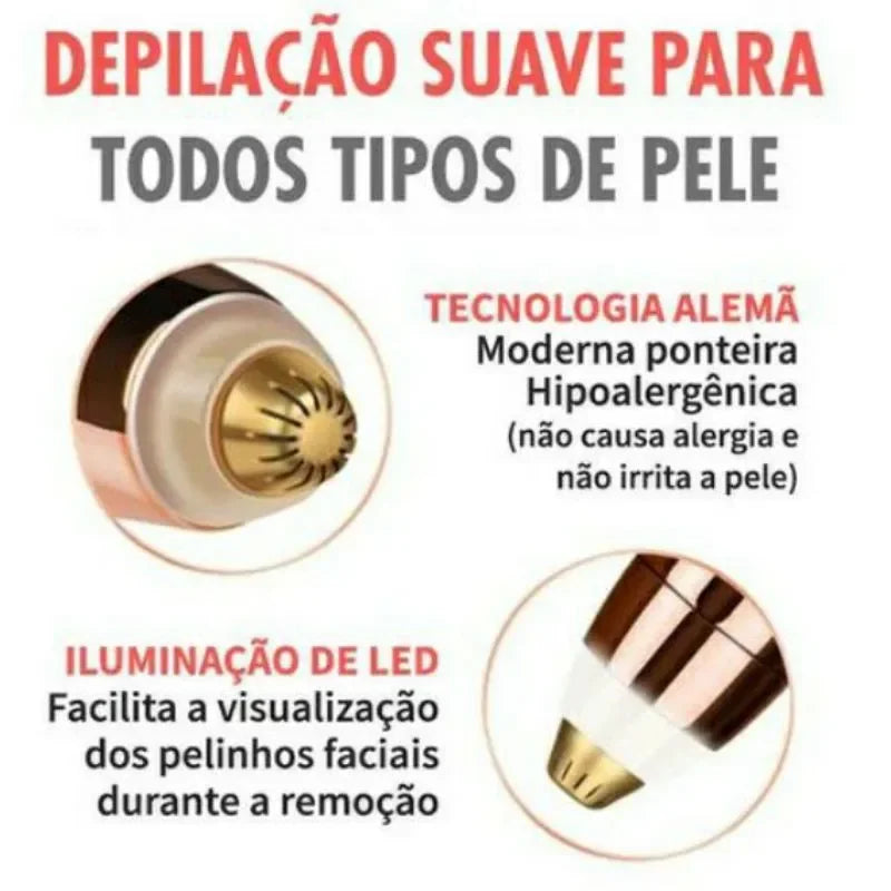 Rechargeable Mini Electric Eyebrow and Facial Hair Trimmer for Women